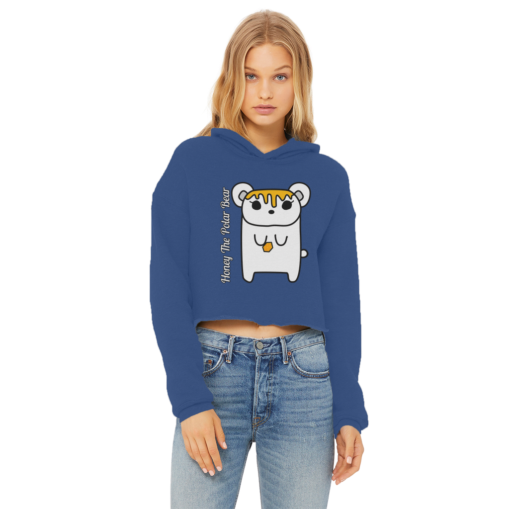 Honey The Polar Bear - Ladies Cropped Hoodie