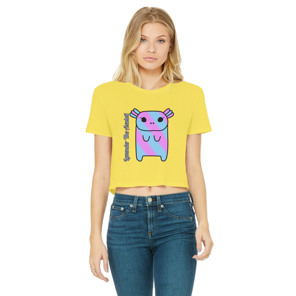 Lavender The Axolotl - Women's Cropped Top