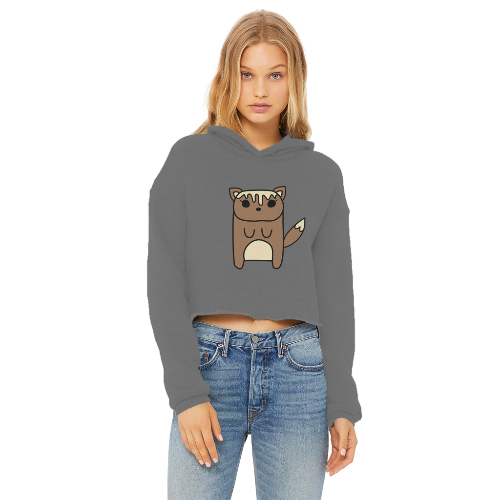 Almond Latte - Ladies Cropped Hoodie