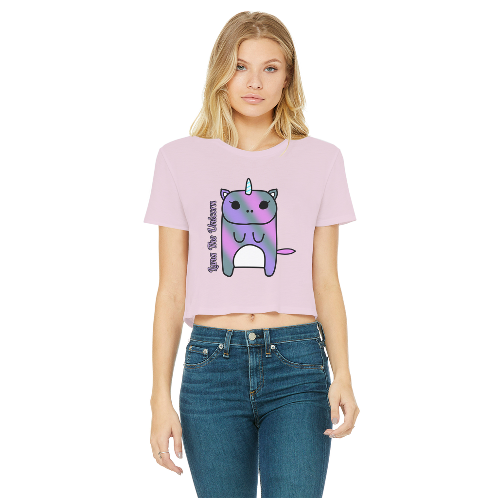 Luna The Unicorn - Women's Cropped Top