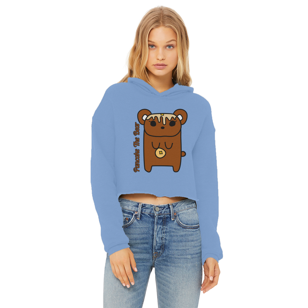 Pancake The Bear - Ladies Cropped Hoodie