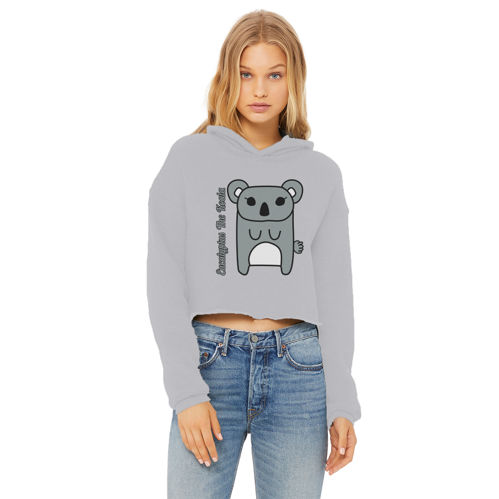 Eucalyptus The Koala - Ladies Cropped Hoodie