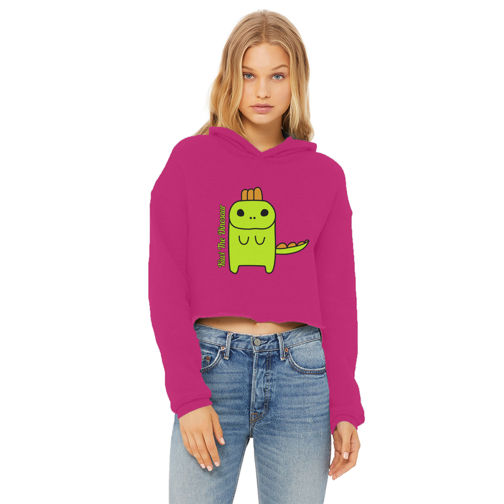 Kiwi The Dinosaur - Ladies Cropped Hoodie