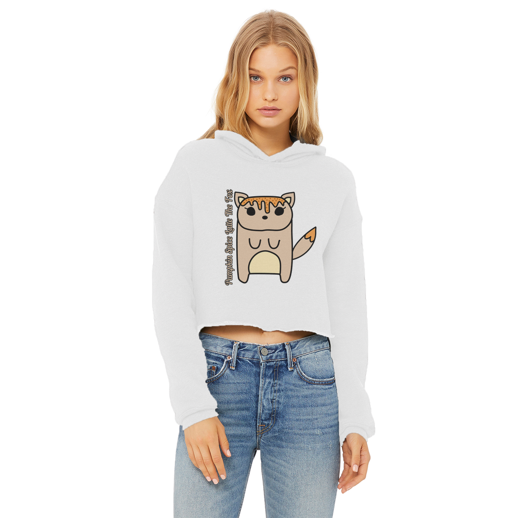 Pumpkin Spice Latte The Fox - Ladies Cropped Hoodie