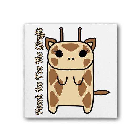 Peach Ice Tea The Giraffe - Premium Stretched Canvas