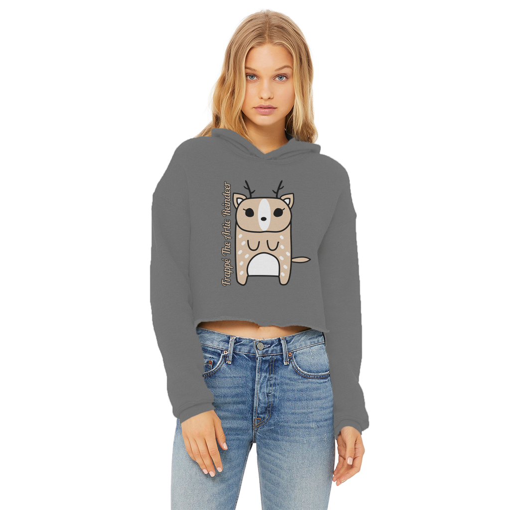 Frappé The Artic Reindeer - Ladies Cropped Hoodie