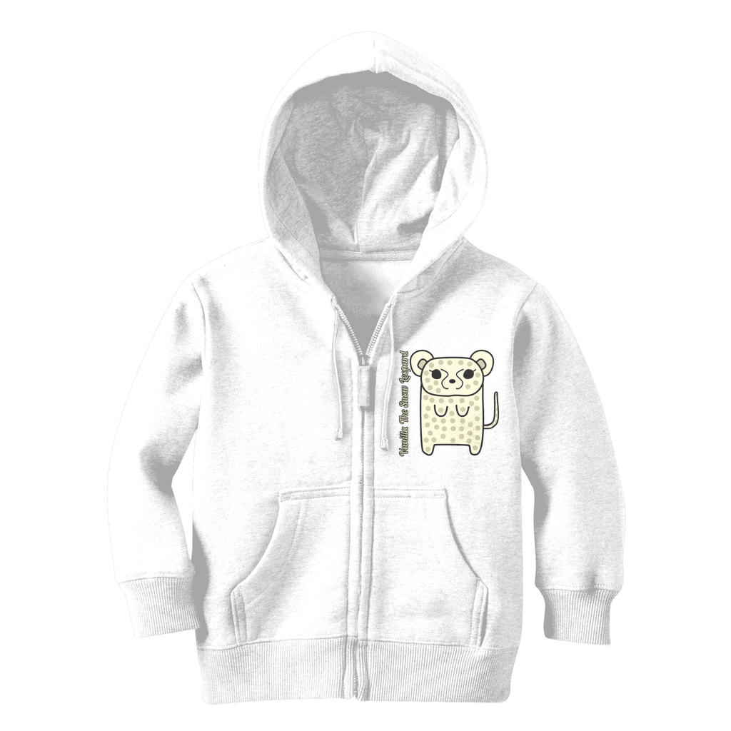 Vanilla The Snow Leopard - Classic Kids Zip Hoodie