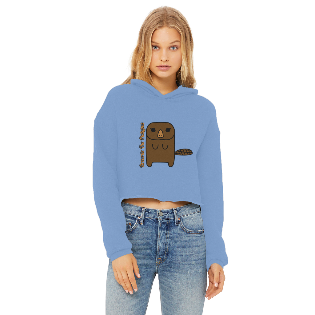 Brownie The Platypus - Ladies Cropped Hoodie