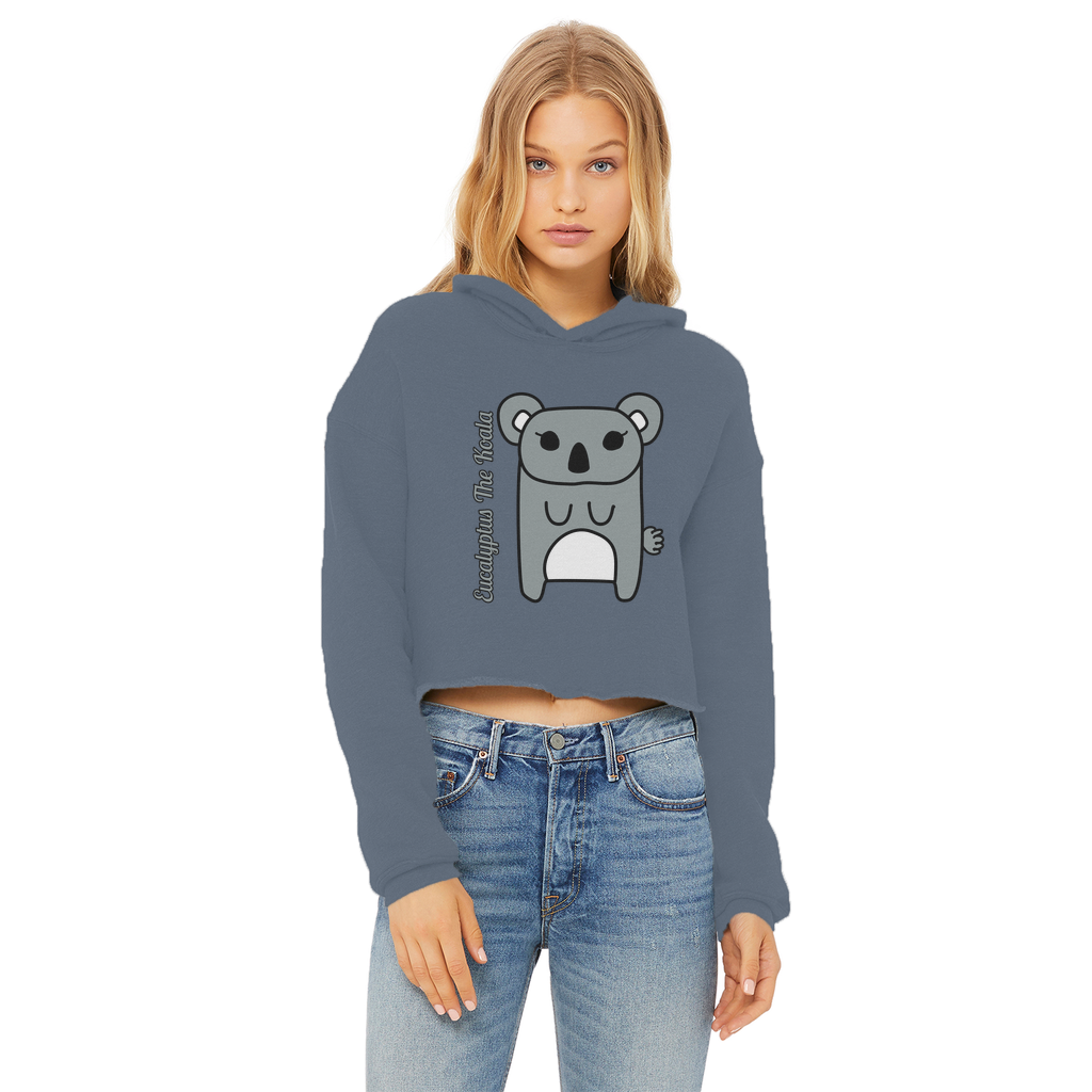 Eucalyptus The Koala - Ladies Cropped Hoodie