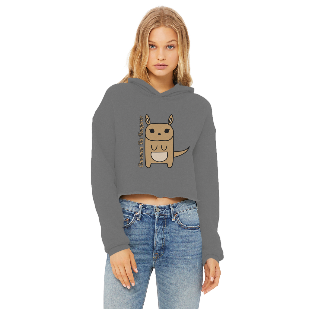 Cinnamon The Kangaroo - Ladies Cropped Hoodie