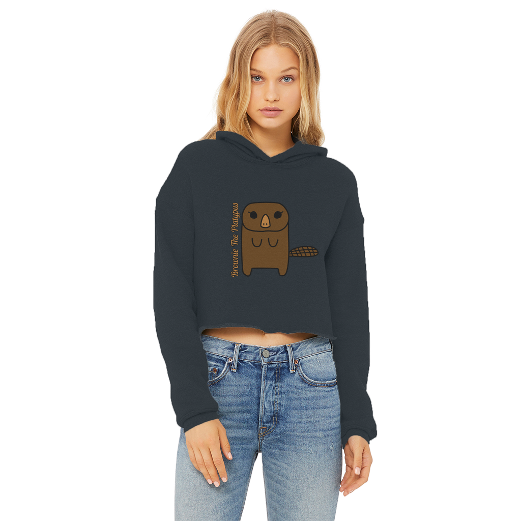 Brownie The Platypus - Ladies Cropped Hoodie