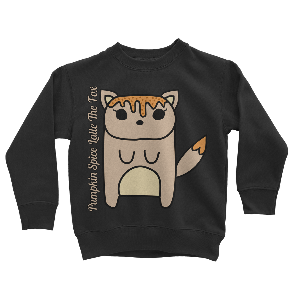 Pumpkin Spice Latte The Fox - Classic Kids Sweatshirt