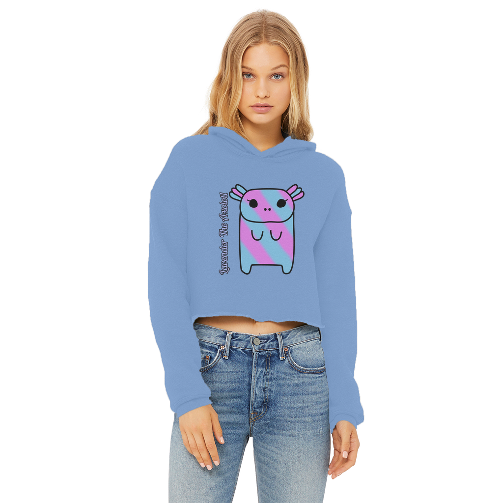 Lavender The Axolotl - Ladies Cropped Hoodie