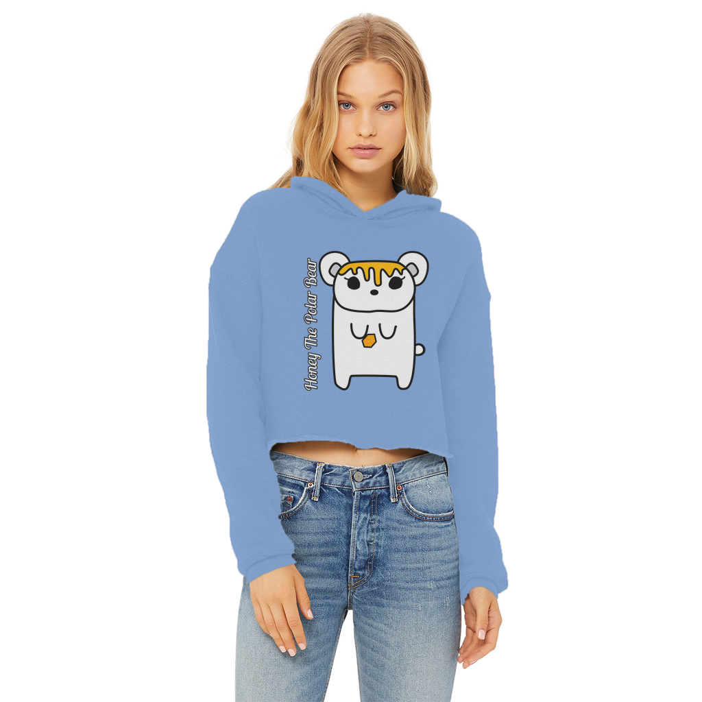 Honey The Polar Bear - Ladies Cropped Hoodie