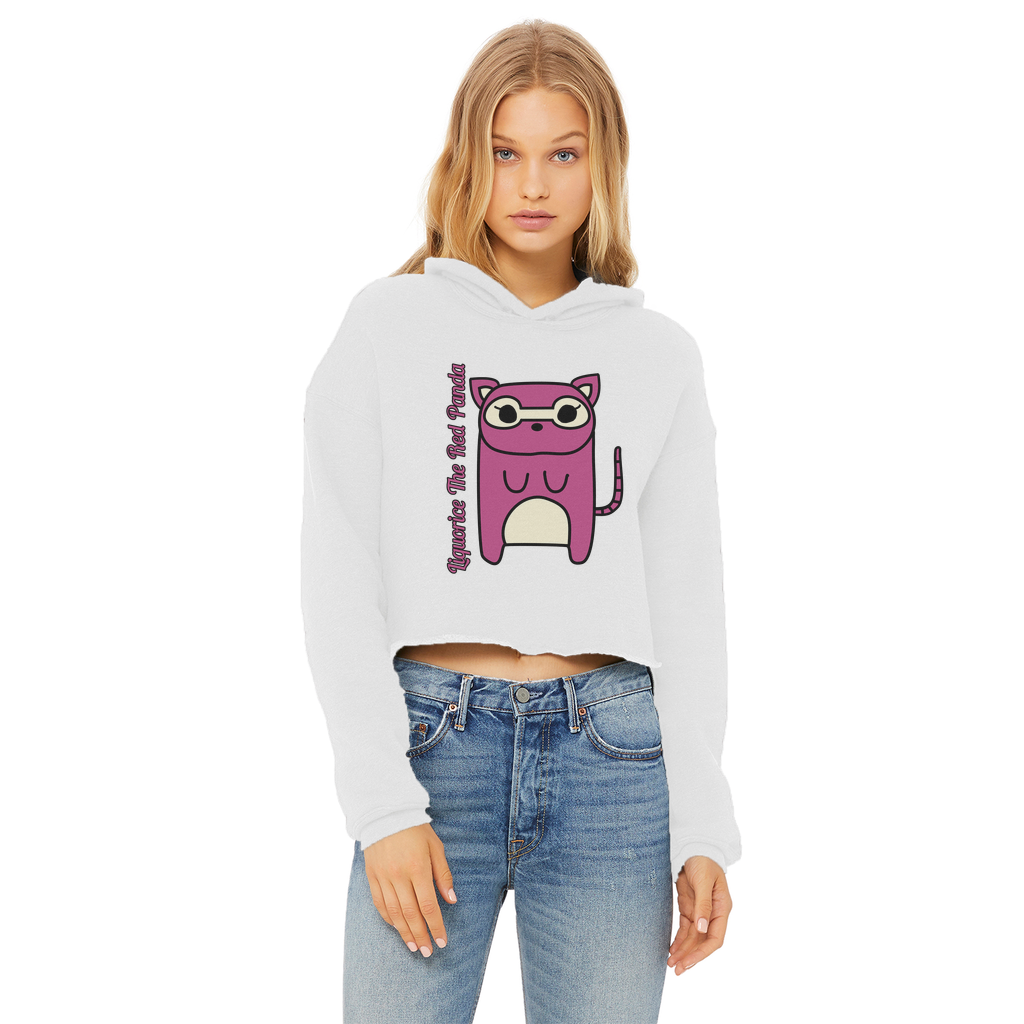 Liquorice The Red Panda - Ladies Cropped Hoodie