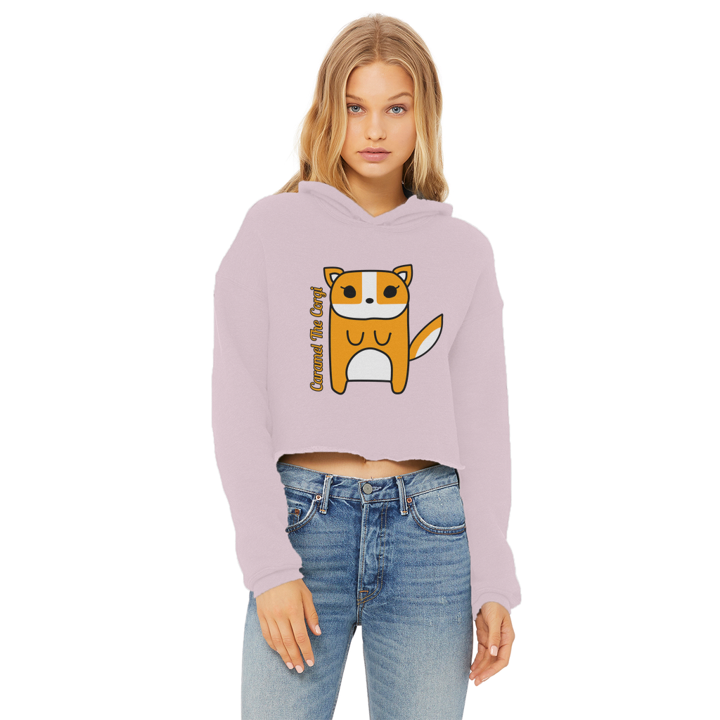 Caramel The Corgi - Ladies Cropped Hoodie