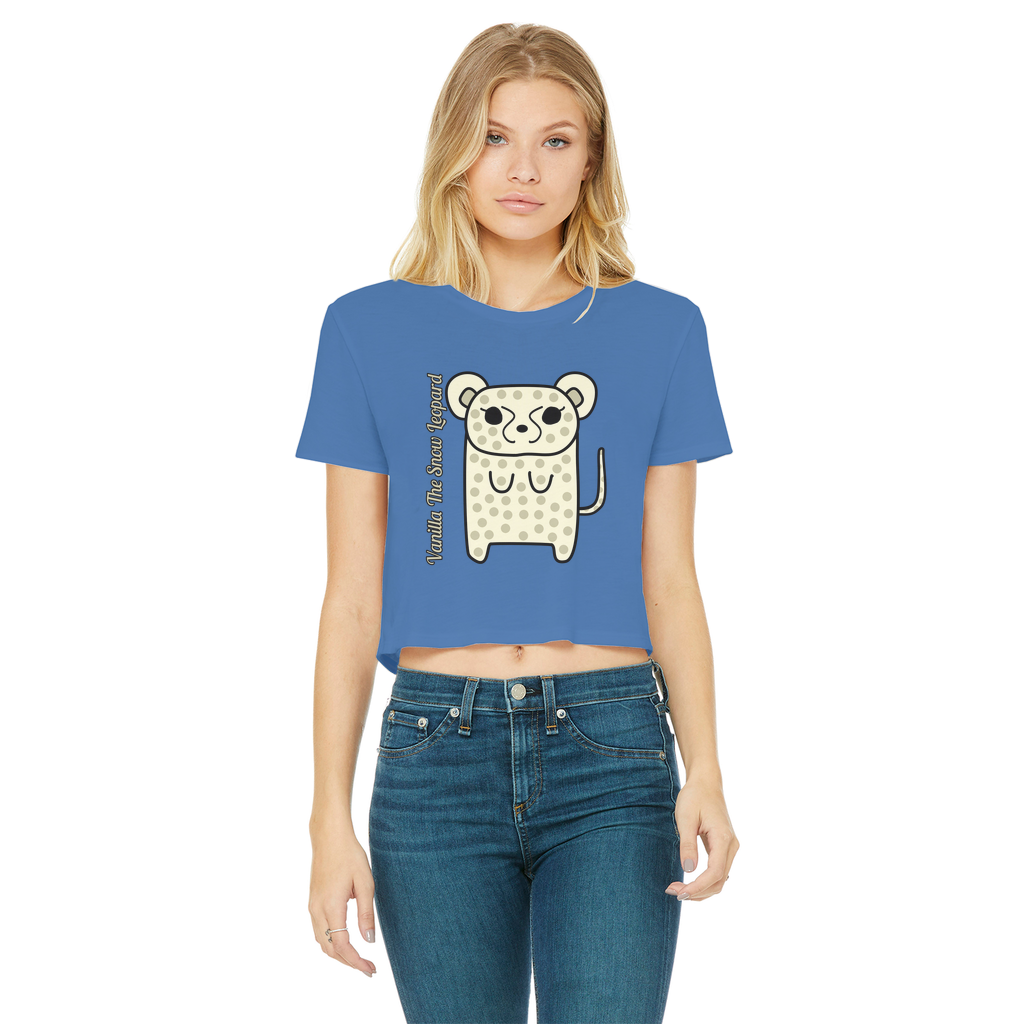 Vanilla The Snow Leopard - Women's Cropped Top