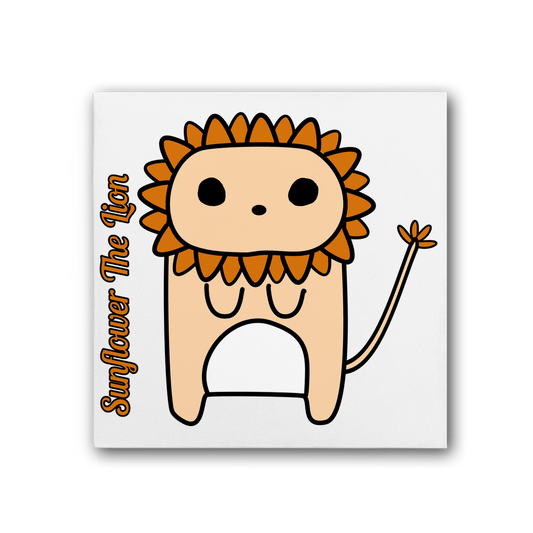 Sunflower the Lion - Premium Stretched Canvas