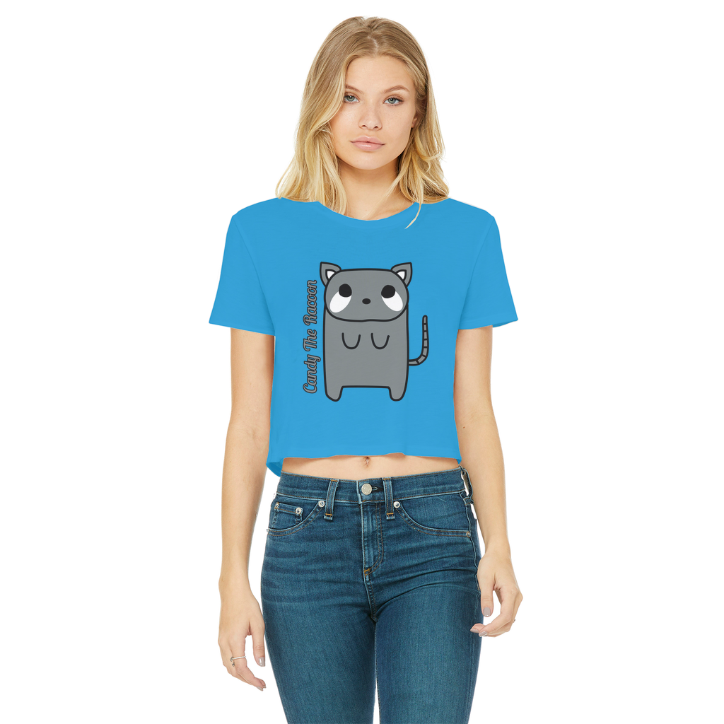 Candy The Racoon - Women's Cropped Top