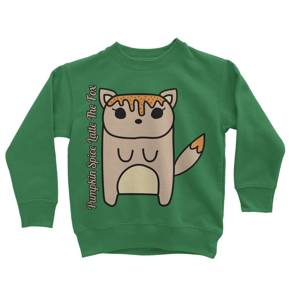 Pumpkin Spice Latte The Fox - Classic Kids Sweatshirt