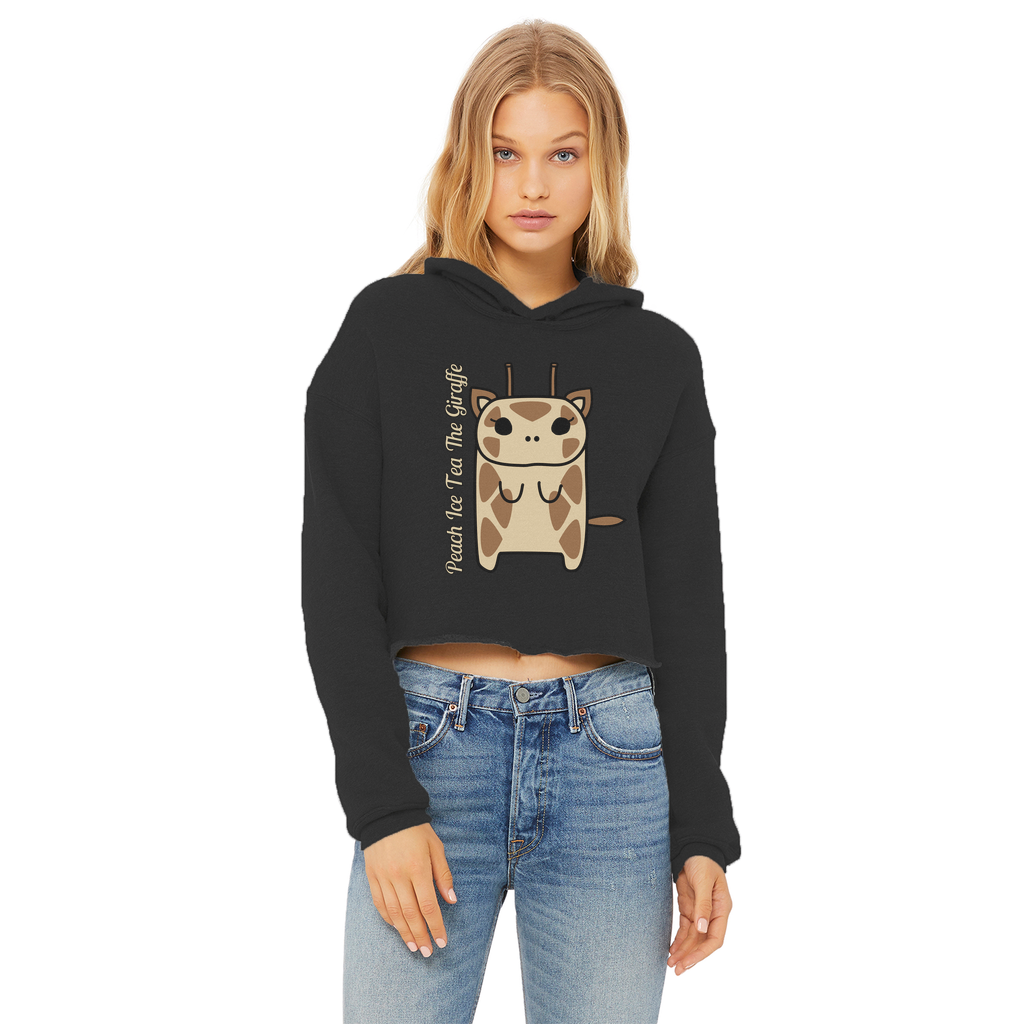 Peach Ice Tea The Giraffe - Ladies Cropped Hoodie