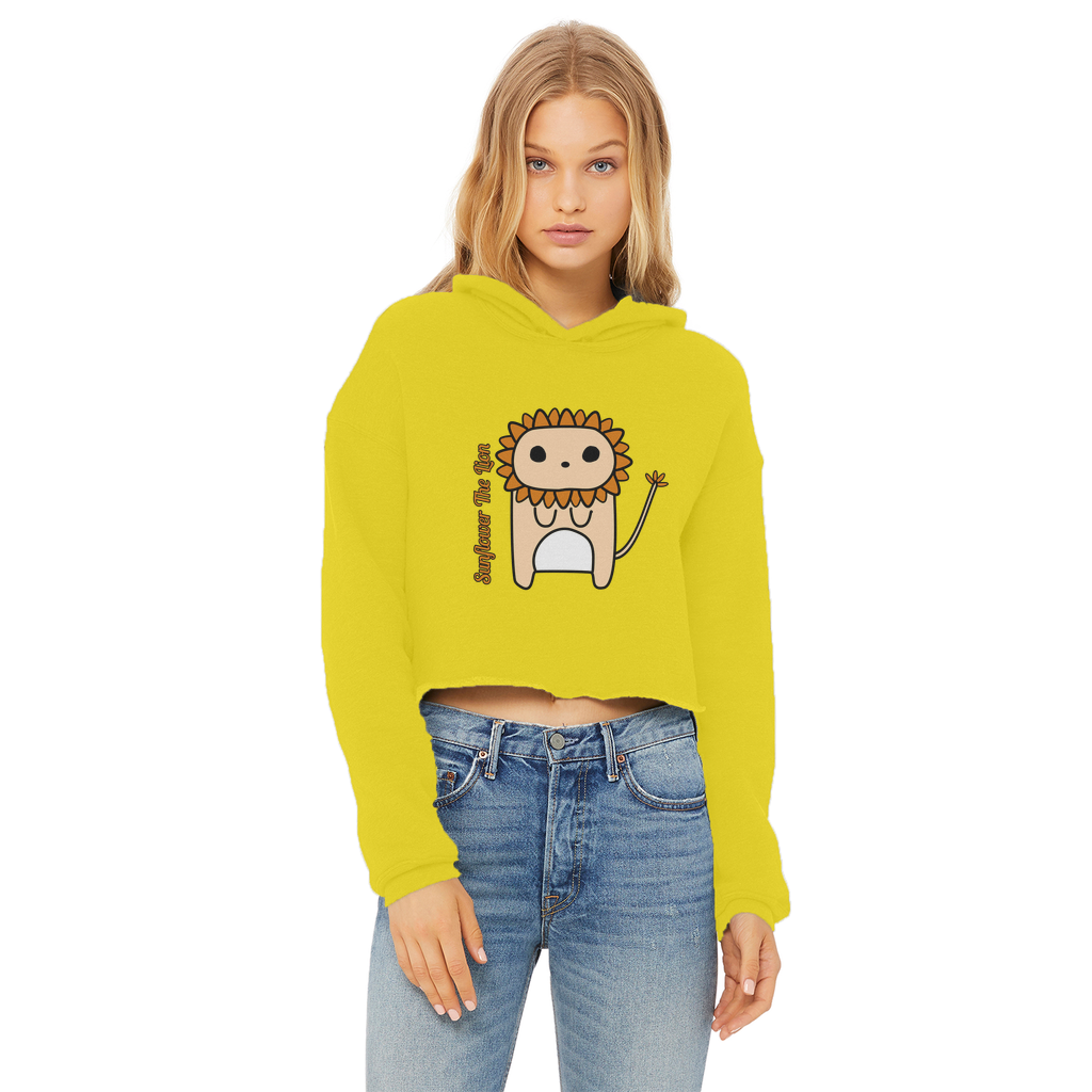 Sunflower the Lion - Ladies Cropped Hoodie