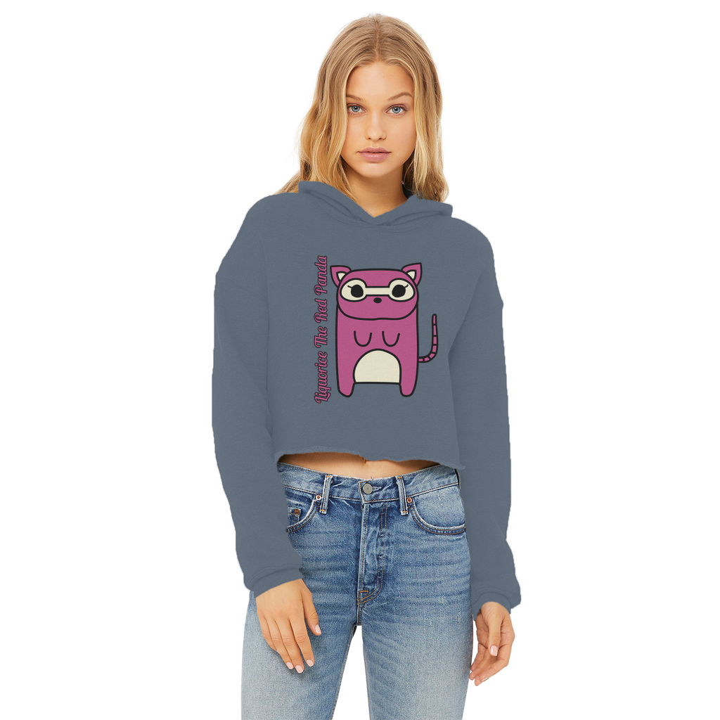 Liquorice The Red Panda - Ladies Cropped Hoodie