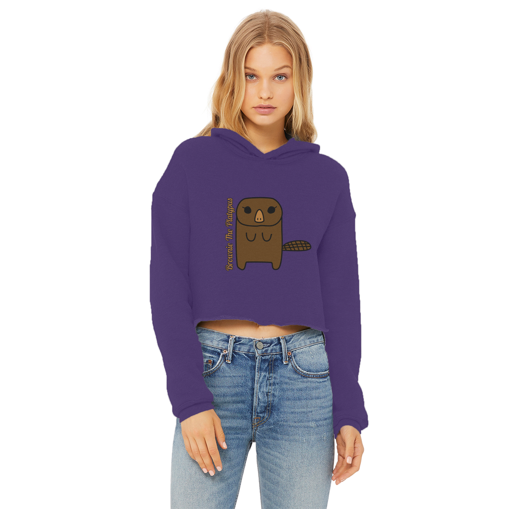 Brownie The Platypus - Ladies Cropped Hoodie