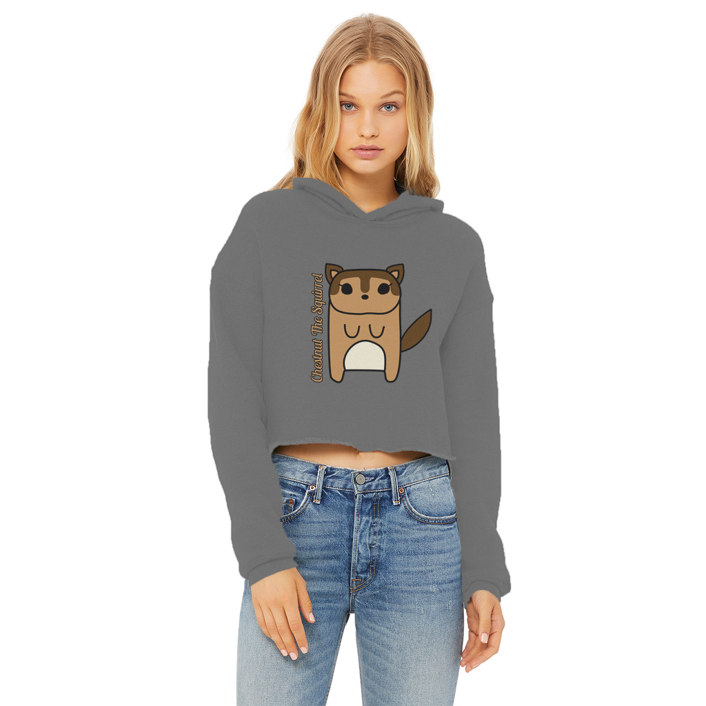 Chestnut The Squirrel - Ladies Cropped Hoodie