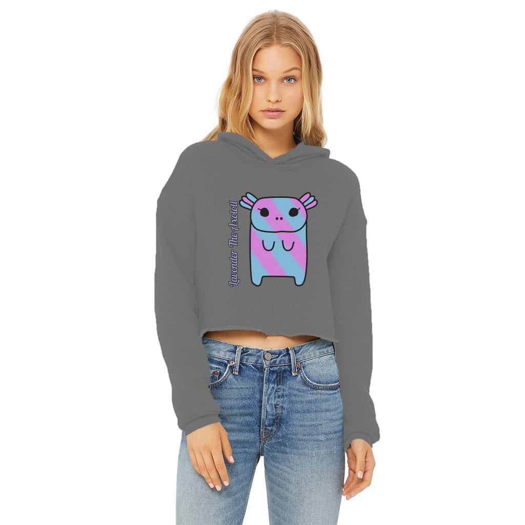 Lavender The Axolotl - Ladies Cropped Hoodie