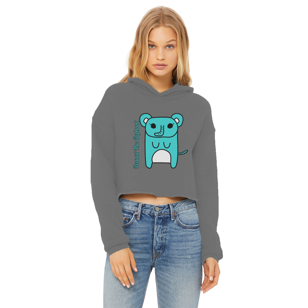 Peanut The Elephant - Ladies Cropped Hoodie