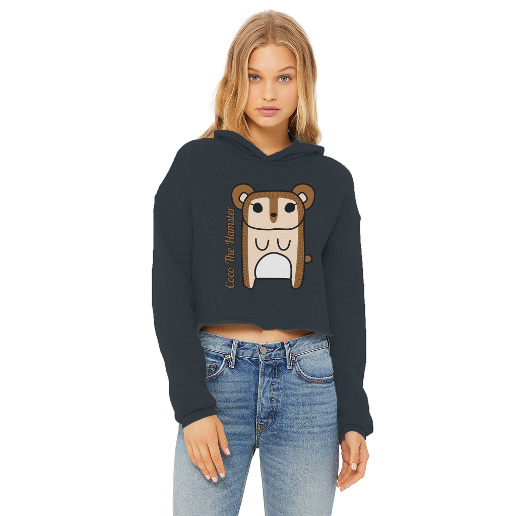 Coco The Hamster - Ladies Cropped Hoodie