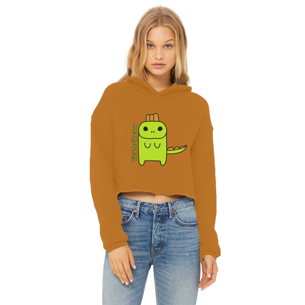 Kiwi The Dinosaur - Ladies Cropped Hoodie