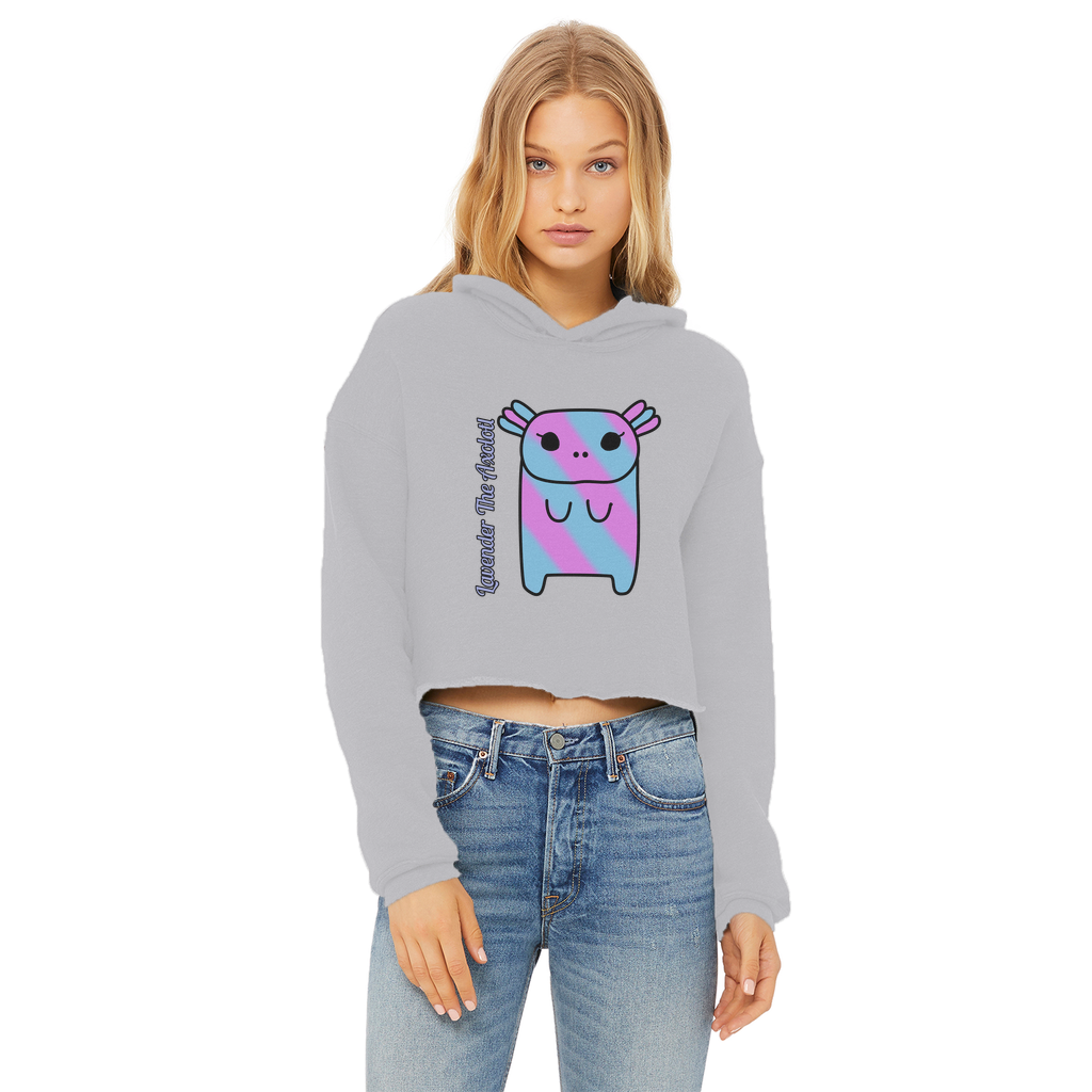 Lavender The Axolotl - Ladies Cropped Hoodie