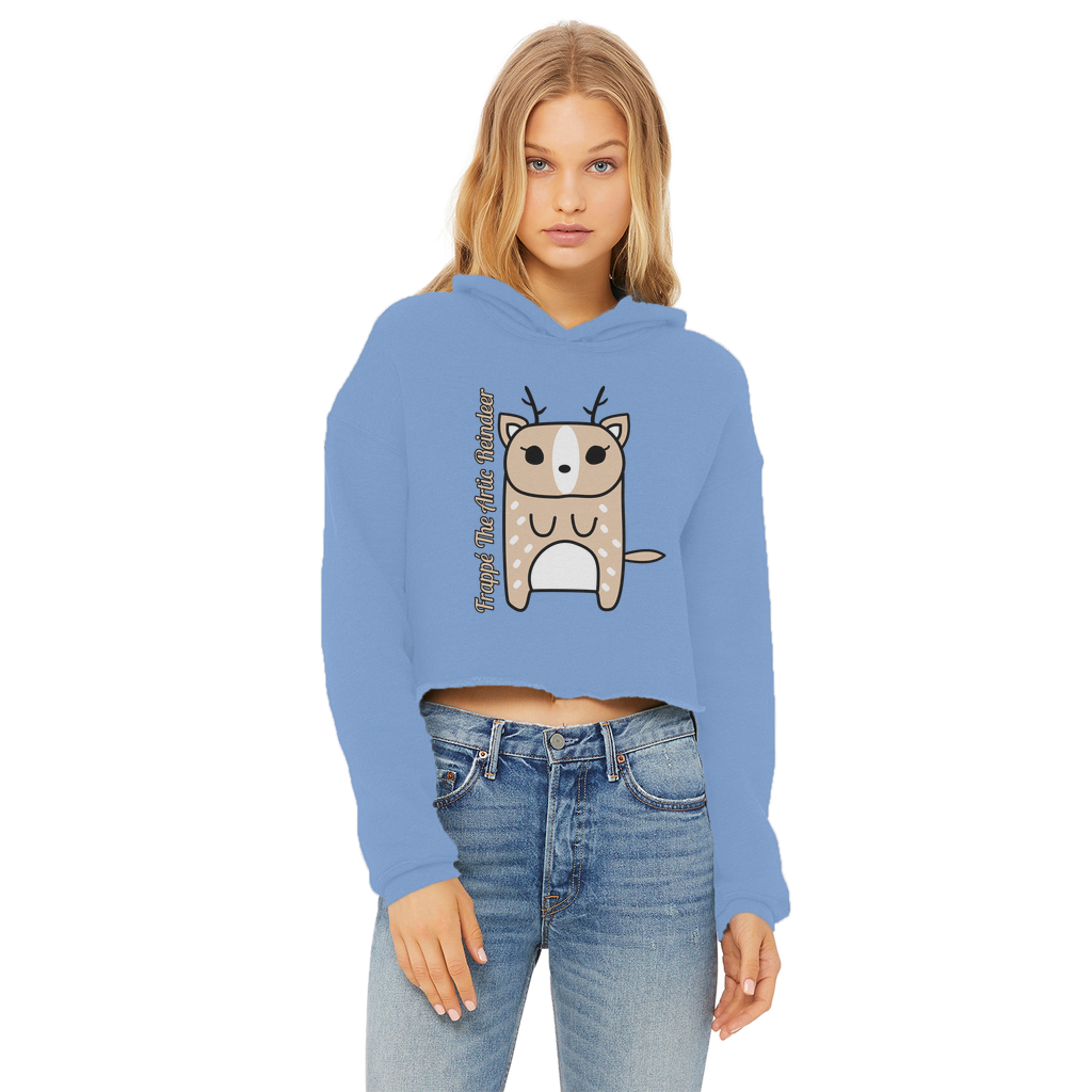 Frappé The Artic Reindeer - Ladies Cropped Hoodie