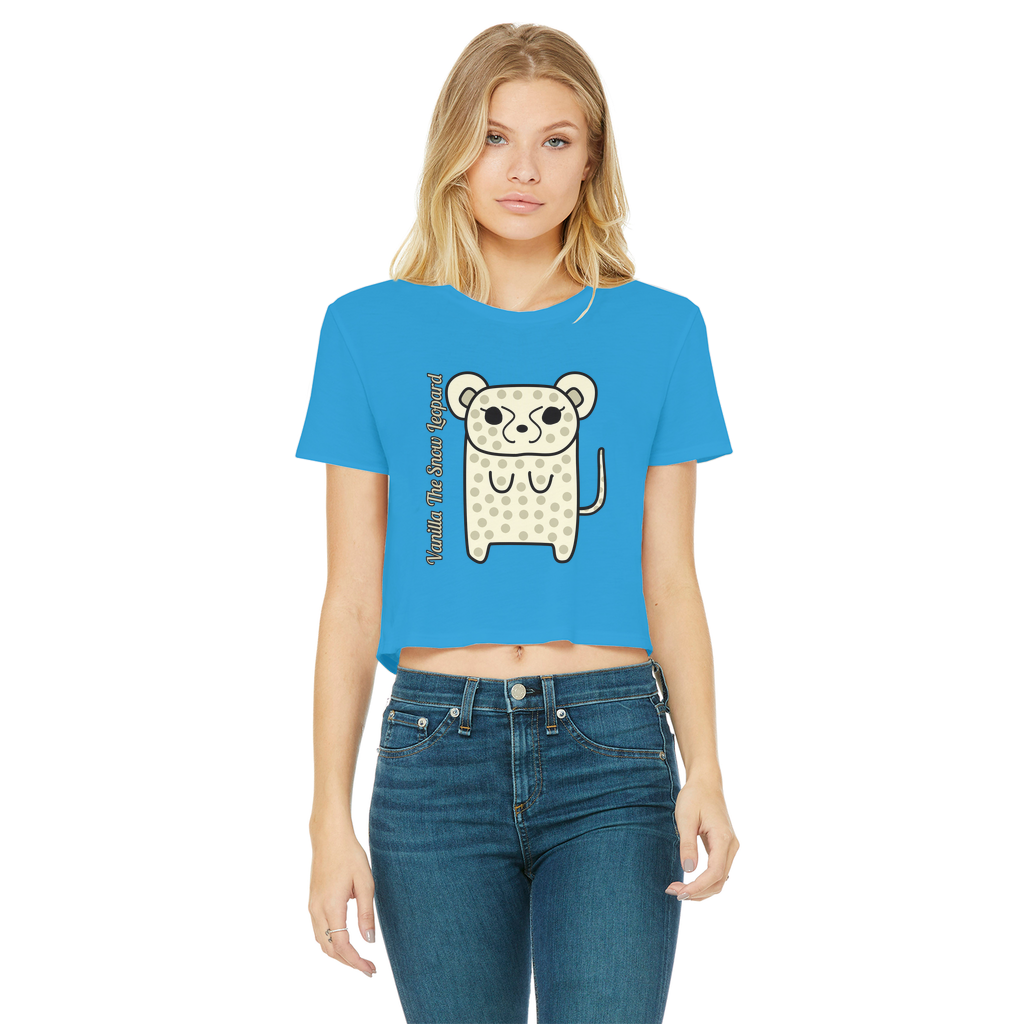 Vanilla The Snow Leopard - Women's Cropped Top