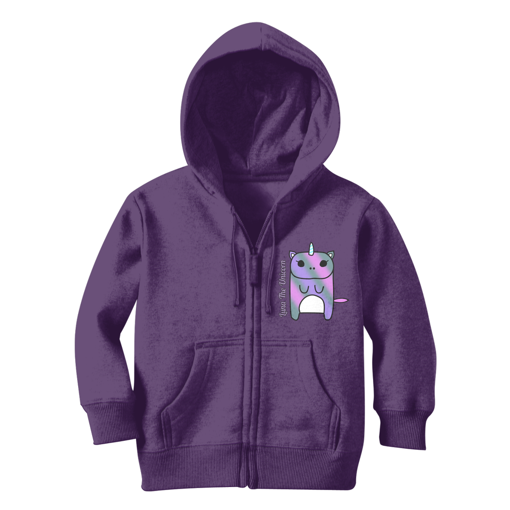 Luna The Unicorn - Classic Kids Zip Hoodie