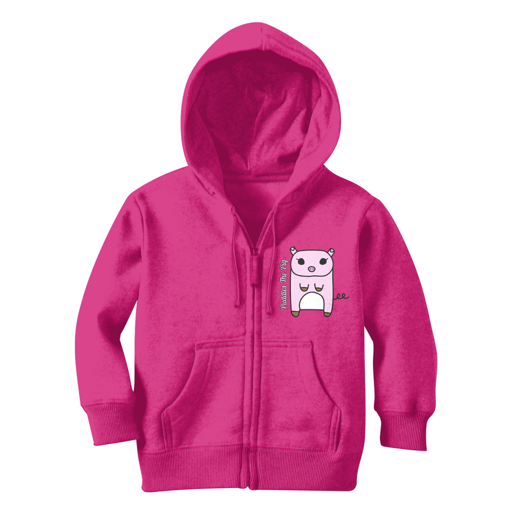 Puddles The Pig - Classic Kids Zip Hoodie