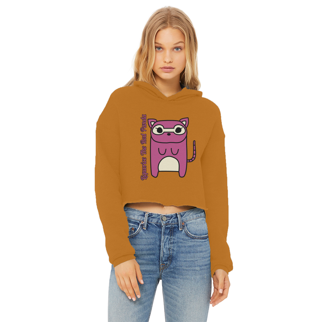 Liquorice The Red Panda - Ladies Cropped Hoodie